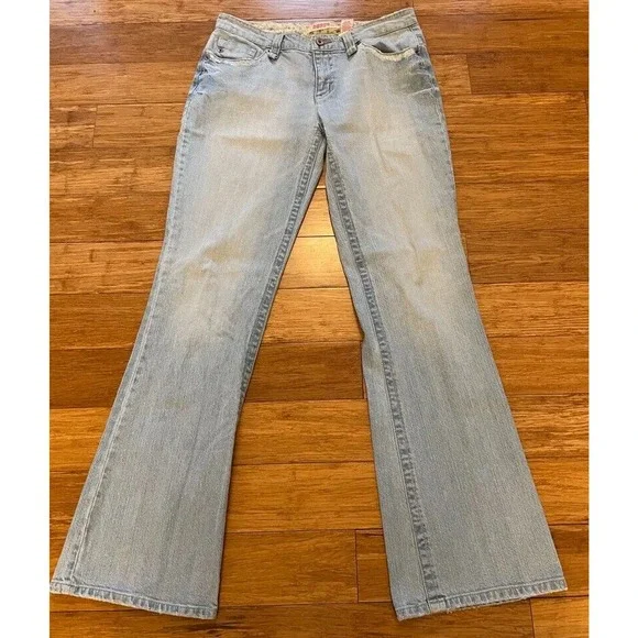 Bongo Fabulous Flare Let Me‎ Be Light Wash (RARE) Juniors Jeans Size 13 Y2K 90s